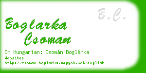 boglarka csoman business card