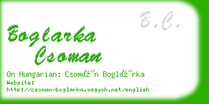 boglarka csoman business card